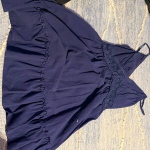 Elegant Navy Blue Women's Sleepwear